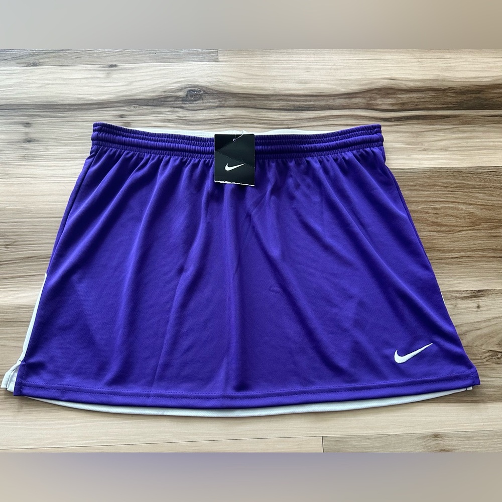 New Nike Women's Large Face-Off Lacrosse Kilt Skirt Purple White Golf Tennis